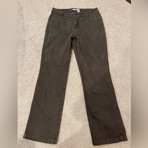 CHICOS platinum brownish black denim high rise wide-leg pants - Picture 1 of 9